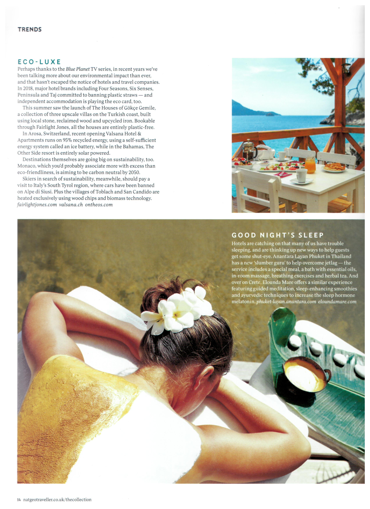 National Geographic Traveller – Luxury Collection 2018