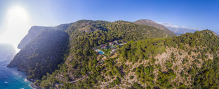 Aerial view of Gökçe Gemile and Funicular
