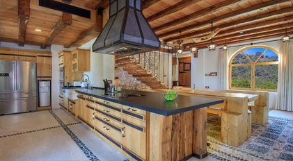 Handcrafted Wood and Stone Kitchen Reflecting Gokce Gemile’s Nature-Rooted Philosophy