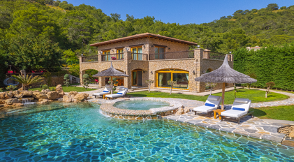 Stone Villa with Natural Pool Terrace at Gokce Gemile Private Peninsula