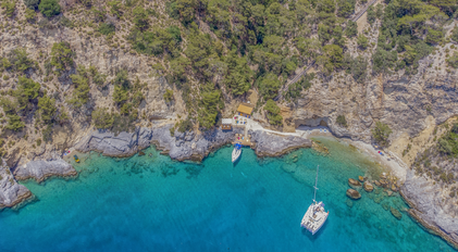 Panoramic Coastal View of Gokce Gemile Private Peninsula Bays & Coves