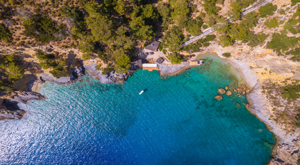 Aerial view of Gökçe Gemile and Beach