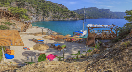 Beach and Food Court View