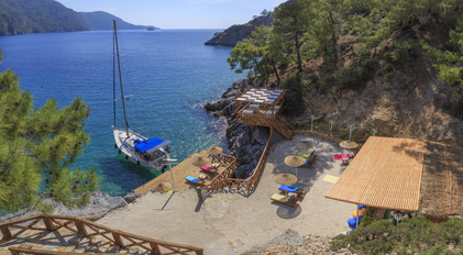 Beach and Food Court View